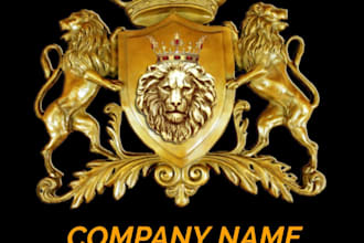 do outstanding and modern family crest coat of arms logo