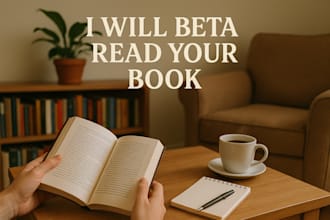 beta read your novel and give you in depth comments on how to improve