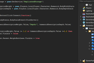 be roblox game developer, scripter, lua,gui, game ai, maps, ugc model, weapon