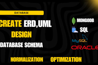 create a professional database schema with erd and uml