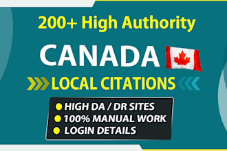 create high authority canadian local citations, google maps citations