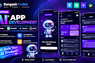 develop an ai mobile app with flutter chatgpt and gemini