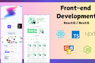 be your frontend developer using reactjs, nextjs