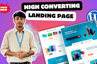 create a wordpress landing page, sales page,squeeze page or sales funnel