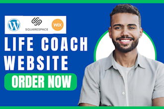 design life coaching website and fitness consultant website on wix and wordpress