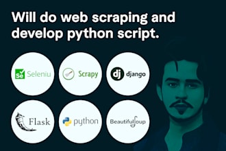 do web scraping data and extraction services with python