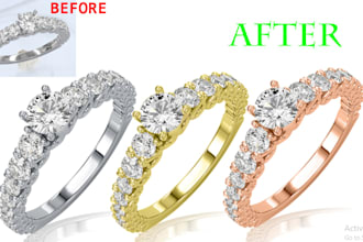 do high end image editing of jewelry photo retouching editing professionally