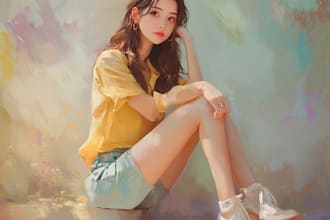 draw your picture like a digital oil painting portrait gift