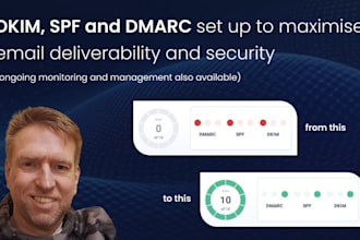 add, fix, and optimise dkim, dmarc, and spf records for email deliverability