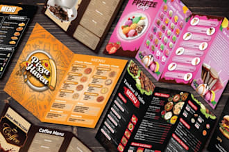 create an attractive restaurant menu, food menu design and food flyers design