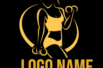 make stunning athlete gym sport fitness logo design