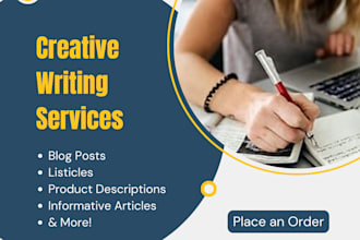 write creative and informative content for your blog or platform