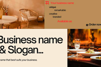 create catchy business names and memorable slogans