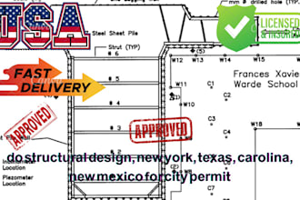 do structural design, new york, texas, carolina, new mexico for city permit
