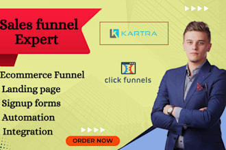 design kartra clickfunnels 2 0 kajabi ghl katra sales funnel landing page