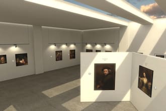 deploy full 3d web vr art gallery application in unity engine