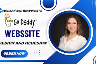 design, redesign godaddy website, website builder and develop godaddy