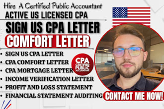 audit financial cpa comfort letter mortgage letter income verification ownership