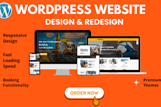 design a professional construction handyman roofing remodeling wordpress website