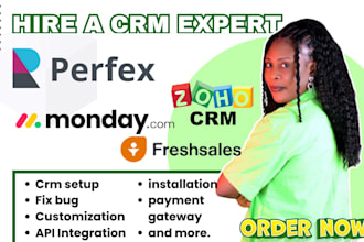expertly setup, customize and fix your perfex, zoho, freshsales, PHP, monday CRM