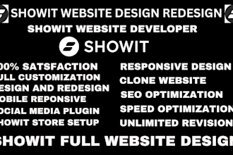 do showit website design redesign full customization design showit template