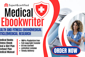 write, design medical ebook, health, fitness, self help and wellness ghostwriter