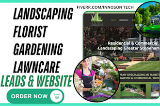 generate landscaping leads florist gardening flowers lawncare houseplant website