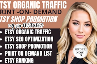 do etsy seo organic traffic etsy shop promotion etsy sales etsy print on demand