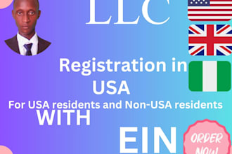 do USA and UK llc registration for all with ein number and boi report