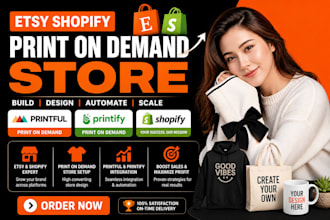 do esty shopify print on demand store printful shopify print on demand printify