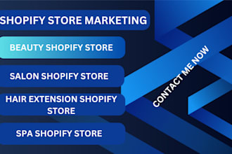 do beauty shopify store marketing, spa, salon, hair extension shopify store