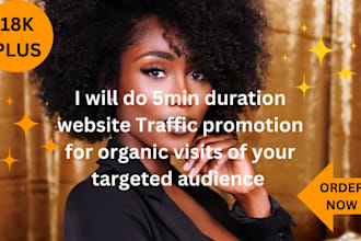 do 6min duration organic website traffic promotion website promotion