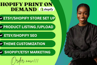 do shopify print on demand store pod printify printful shopify website