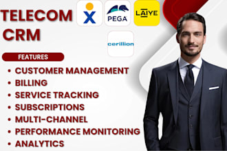 setup telecommunications crm bpm online nextiva pega CRM laiye rpa cerillion