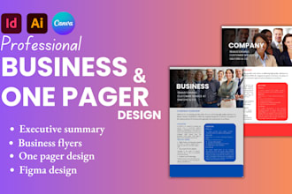 design one pager,executive summary business flyer sales report investment teaser