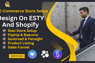 setup stan store beacons ai payhip gumroad pensight with digital products
