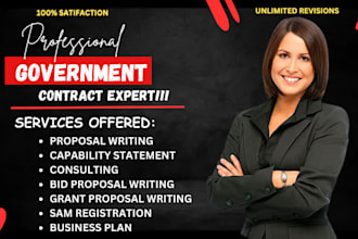 write government contract, government capability statement, rfp, rfi, rfq, grant