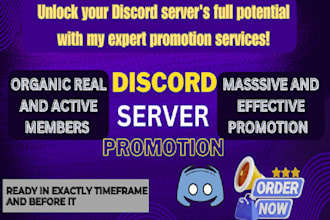 advertise boost and promote your discord server,mass dm to get real members