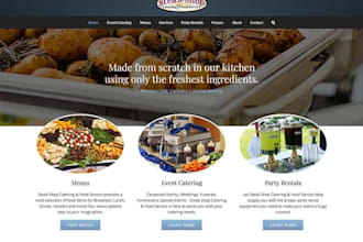 build food restaurant and food catering website with online ordering system