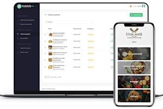 make it a web menu for a restaurant with qr