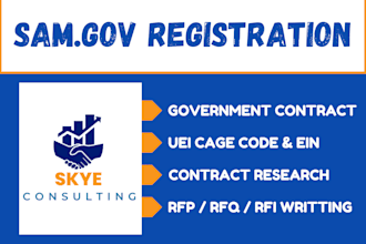 register you on sam gov get uei cage code naics code bid proposal for contract