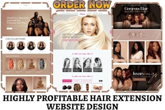 design hair extension store hair wig website beauty salon hair extension website