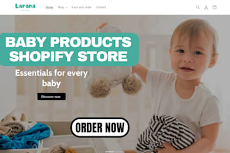 design baby products shopify store clothing store kid toys baby supplies website