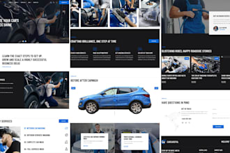 build car wash website, car rental website with appointment booking