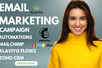 design shopify klaviyo email marketing newsletter mailchimp campaign automation