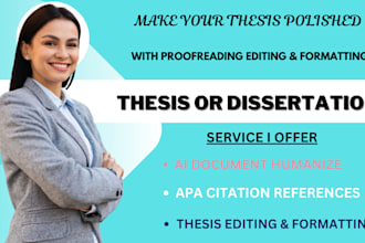 proofread edit format thesis or dissertation apa citation reference