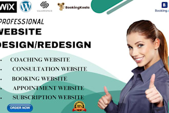 create membership or subscription website, booking, coaching consulting website