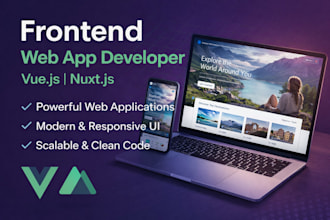design and develop a modern vue js frontend web app