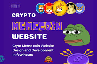 create meme coin website, meme coin landing page memecoin, crypto token website