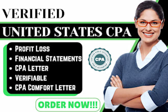 provide US CPA comfort letter income verification mortgage self employment